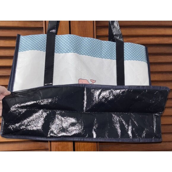 Vineyard Vines Reusable Plastic Tote Plastic Shopping Bag 15" x 12" - Picture 2 of 4